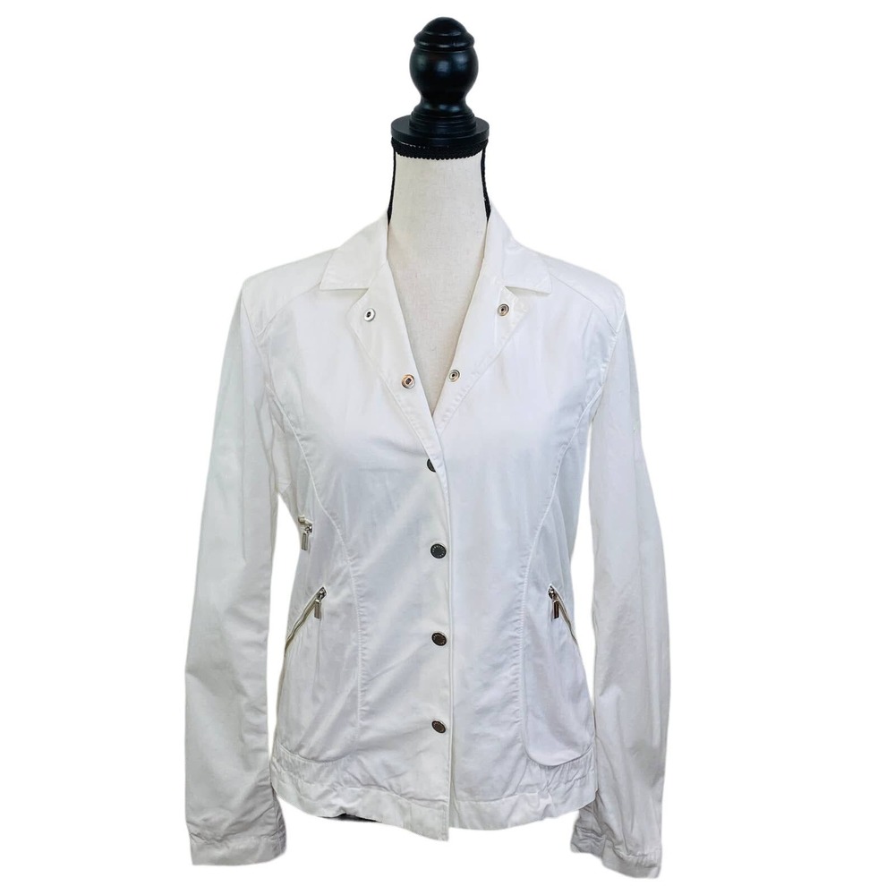 Cerruti 1881 Lightweight Jacket Womens 42 Medium Zipper Pockets Casual Tailored